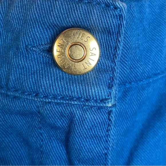 Yves Saint Laurent YSL Blue Straight Leg Jeans Low Rise Stretch Denim EU 36 US 6 - Picture 5 of 14